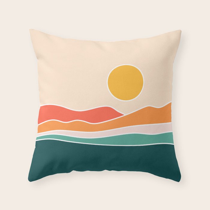 Abstract Landscape 23A Throw Pillow Gallery Image 6