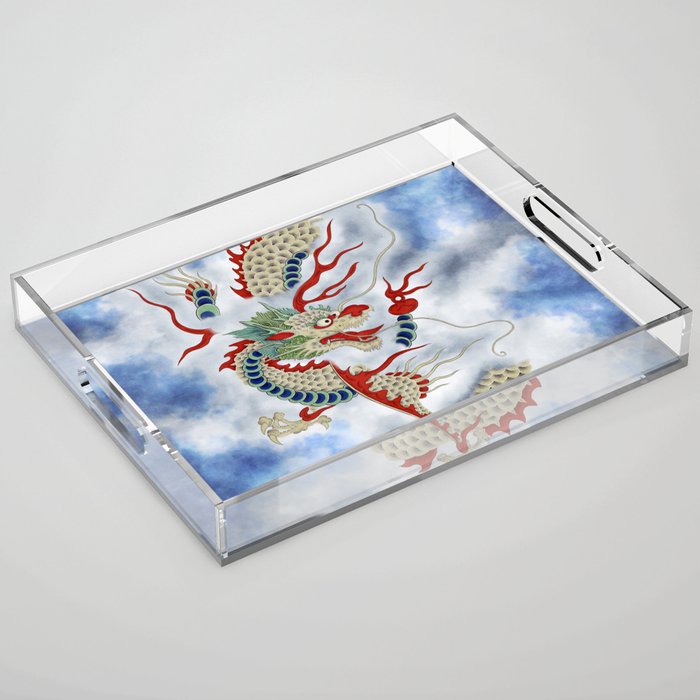 Dragon in the Cloud : Minhwa-Korean traditional/folk art Acrylic Tray Gallery Image 1