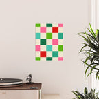 Retro Holiday chequered board pattern - candy Poster Gallery Image 2