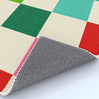 Retro Holiday chequered board pattern - candy Rug Gallery Image 4