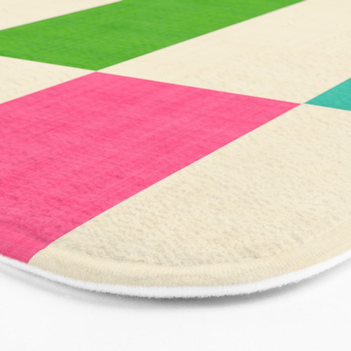 Retro Holiday chequered board pattern - candy Bath Mat Gallery Image 3