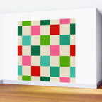 Retro Holiday chequered board pattern - candy Wall Mural Gallery Image 2