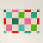 Retro Holiday chequered board pattern - candy Welcome Mat Gallery Image 1
