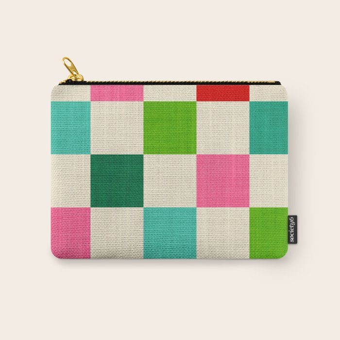 Retro Holiday chequered board pattern - candy Carry All Pouch Gallery Image 1