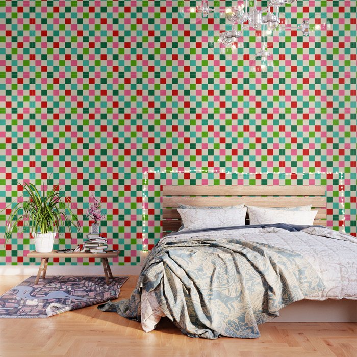 Retro Holiday chequered board pattern - candy Wallpaper Gallery Image 3