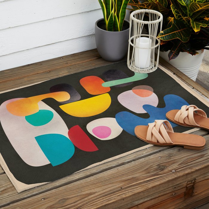 Abstract Modern Art 28 Outdoor Rug Gallery Image 2