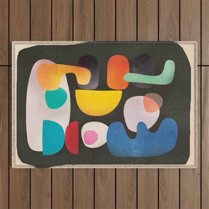 Abstract Modern Art 28 Outdoor Rug Gallery Image 1
