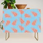 Dancing Pinecones in Light Blue & Red Credenza Gallery Image 1