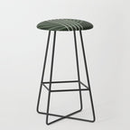 Geometric Lines Rainbow Abstract 5 in Forest Sage Green Stool Gallery Image 1