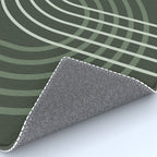Geometric Lines Rainbow Abstract 5 in Forest Sage Green Rug Gallery Image 4