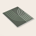 Geometric Lines Rainbow Abstract 5 in Forest Sage Green Notebook Gallery Image 3