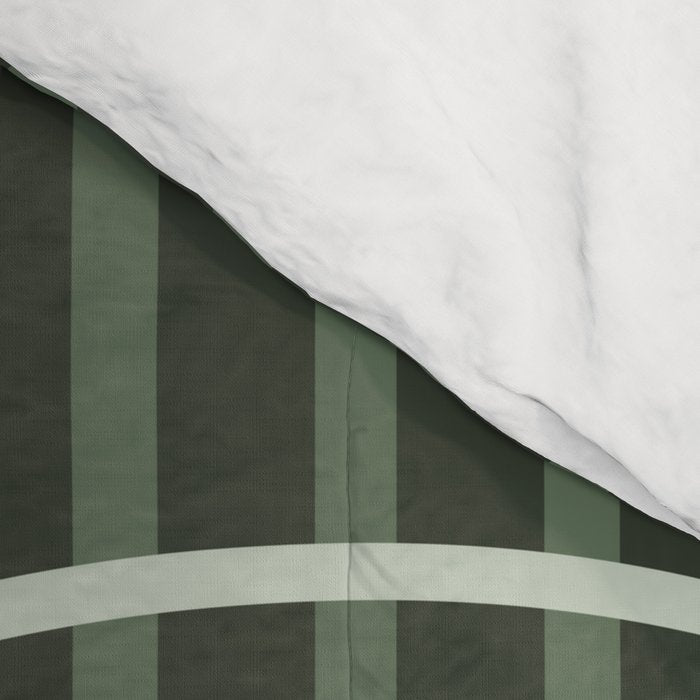 Geometric Lines Rainbow Abstract 5 in Forest Sage Green Comforter Gallery Image 4