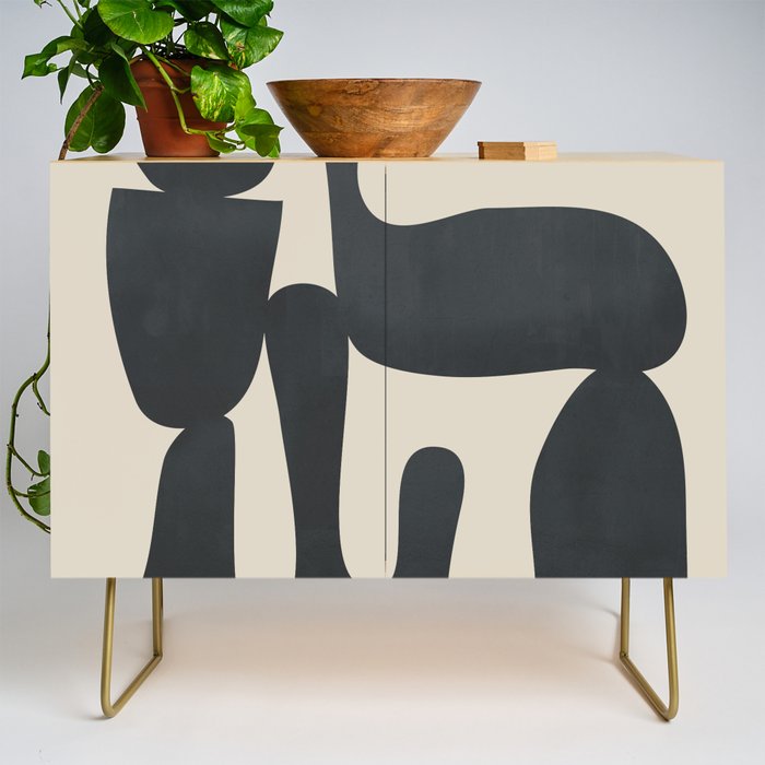 Modern Abstract Minimal Shapes 37 Credenza Gallery Image 1