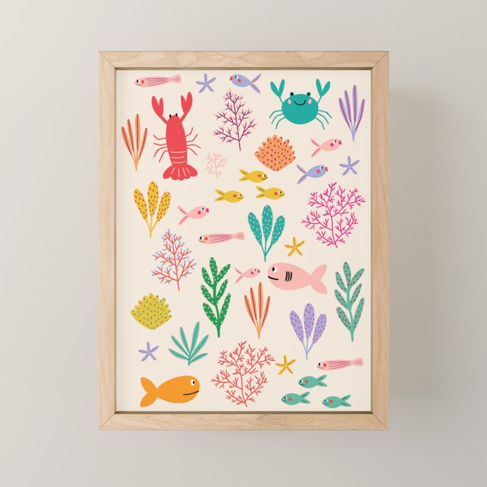 The Happy Ocean  Mini Art Print Gallery Image 1