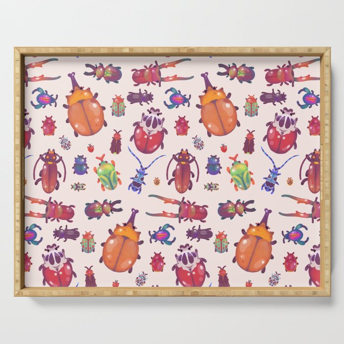 Beetle - pastel Serving Tray Gallery Image 1