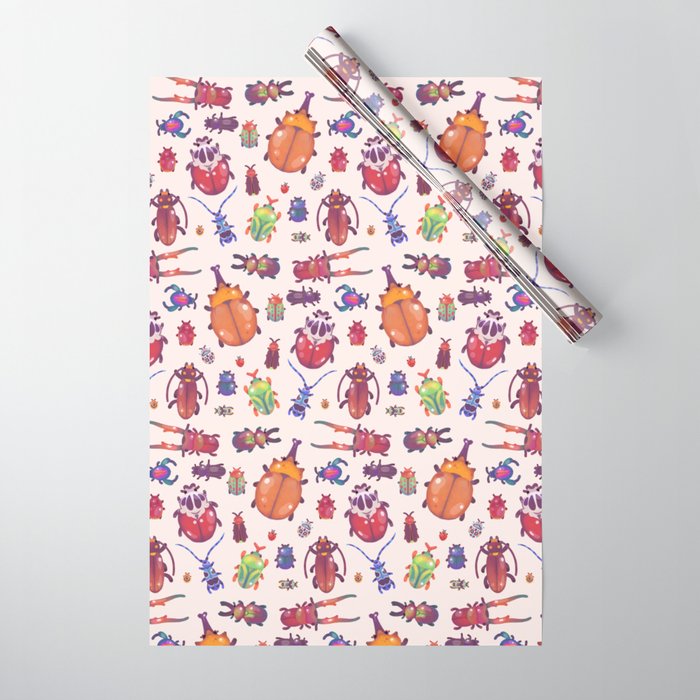 Beetle - pastel Wrapping Paper Gallery Image 1