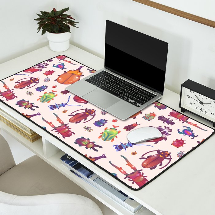 Beetle - pastel Desk Mat Gallery Image 2