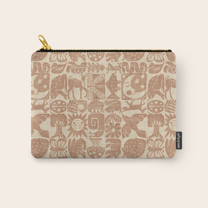 Nature Blocks - terracotta Carry All Pouch Gallery Image 1