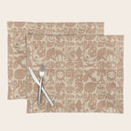 Nature Blocks - terracotta Placemat Gallery Image 1