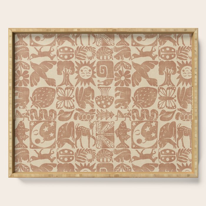 Nature Blocks - terracotta Serving Tray Gallery Image 1