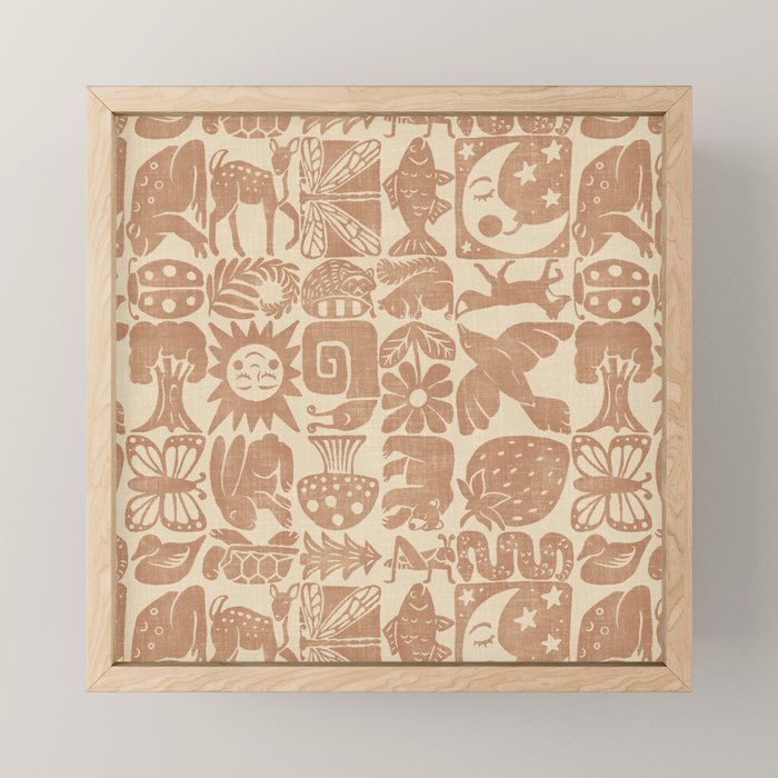 Nature Blocks - terracotta Mini Art Print Gallery Image 1