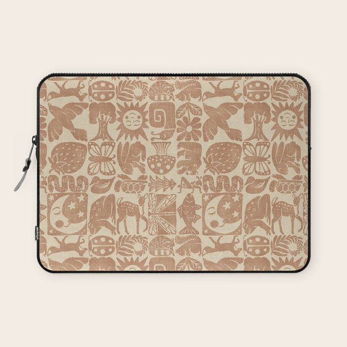 Nature Blocks - terracotta Laptop Sleeve Gallery Image 1
