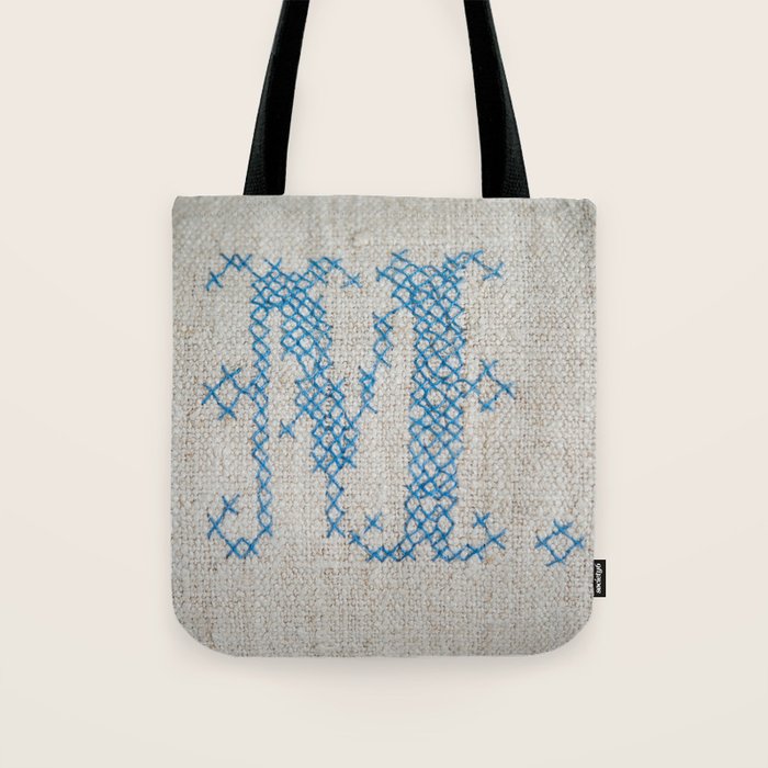 cross-stitch M Tote Bag Gallery Image 1