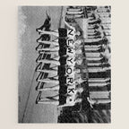 New York Girls in a line, lovely girls on the street - mid century vintage photo Jigsaw Puzzle Gallery Image 1