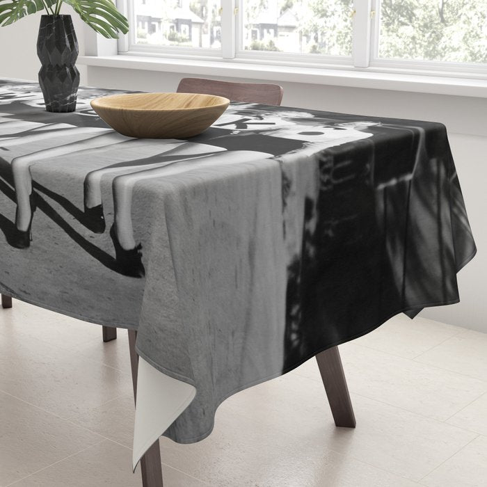 New York Girls in a line, lovely girls on the street - mid century vintage photo Tablecloth Gallery Image 3