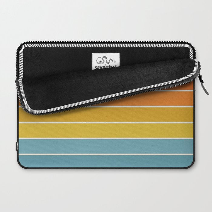 Gradient Arch X Bright Rainbow Mid Century Modern Rainbow Laptop Sleeve Gallery Image 2