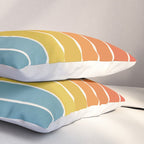 Gradient Arch X Bright Rainbow Mid Century Modern Rainbow Pillow Sham Gallery Image 3