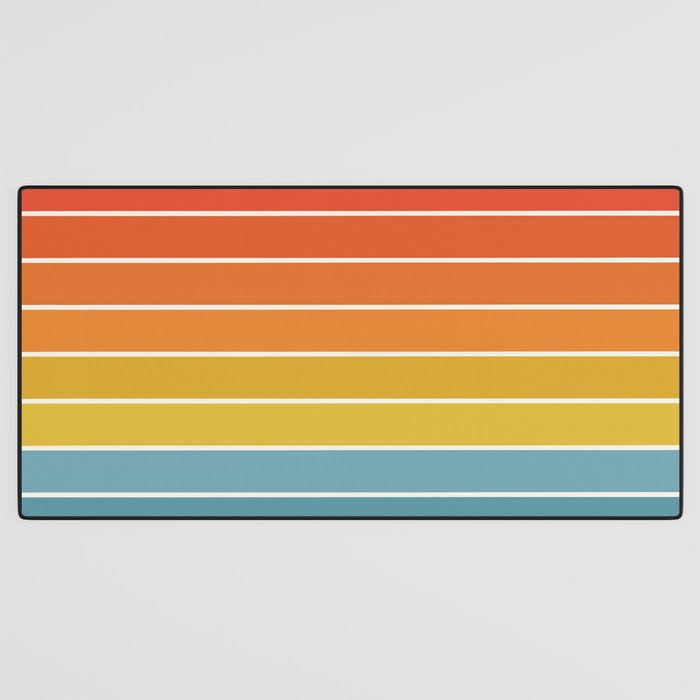 Gradient Arch X Bright Rainbow Mid Century Modern Rainbow Desk Mat Gallery Image 3