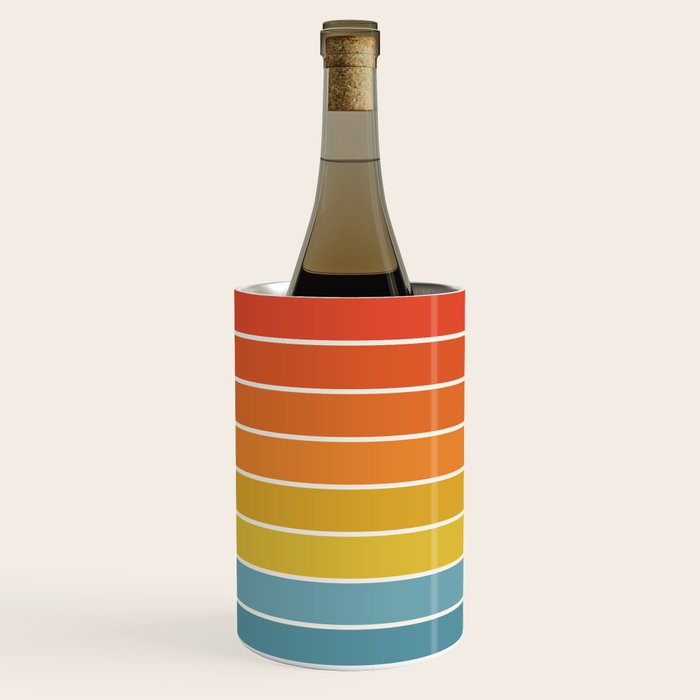 Gradient Arch X Bright Rainbow Mid Century Modern Rainbow Wine Chiller Gallery Image 1
