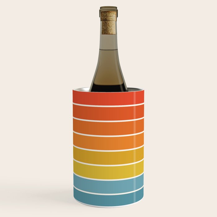 Gradient Arch X Bright Rainbow Mid Century Modern Rainbow Wine Chiller Gallery Image 3