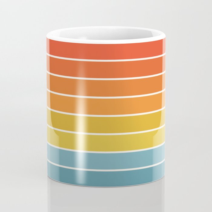 Gradient Arch X Bright Rainbow Mid Century Modern Rainbow Coffee Mug Gallery Image 4