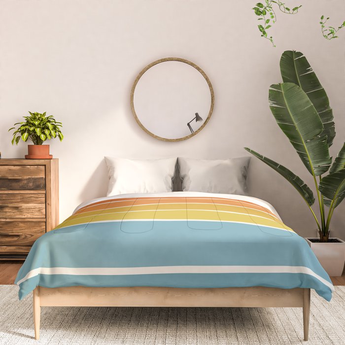 Gradient Arch X Bright Rainbow Mid Century Modern Rainbow Comforter Gallery Image 3