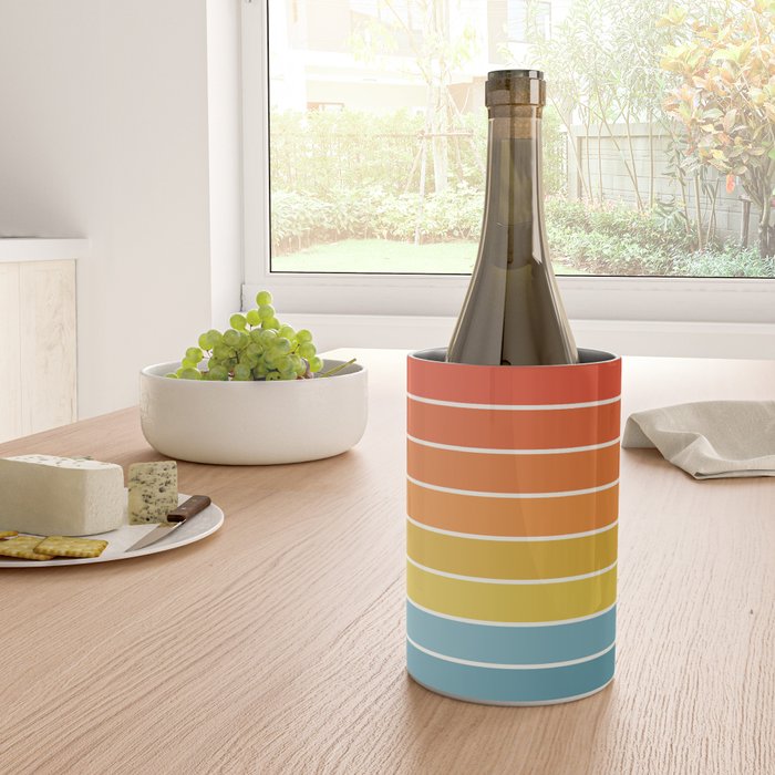 Gradient Arch X Bright Rainbow Mid Century Modern Rainbow Wine Chiller Gallery Image 4