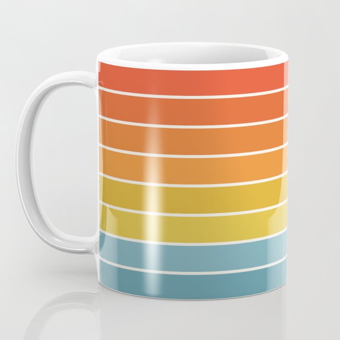 Gradient Arch X Bright Rainbow Mid Century Modern Rainbow Coffee Mug Gallery Image 3