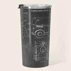 Ice Hockey Patent - Hockey Player Coach Team Art - Black Chalkboard Travel Mug Gallery Image 3