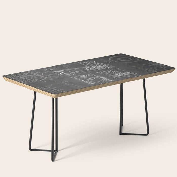 Ice Hockey Patent - Hockey Player Coach Team Art - Black Chalkboard Coffee Table Gallery Image 1