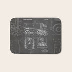 Ice Hockey Patent - Hockey Player Coach Team Art - Black Chalkboard Bath Mat Gallery Image 1