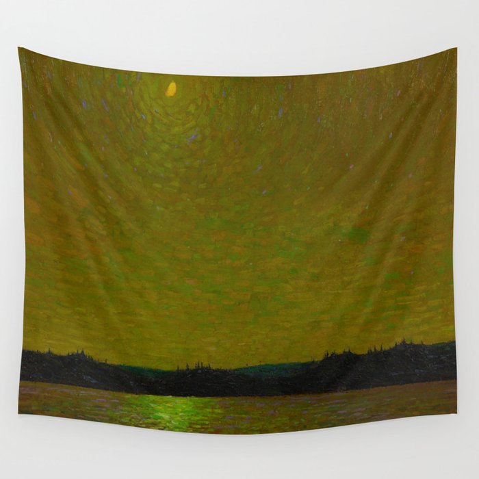 Tom Thomson Moonlight Canadian Landscape Artist Wall Tapestry Gallery Image 1