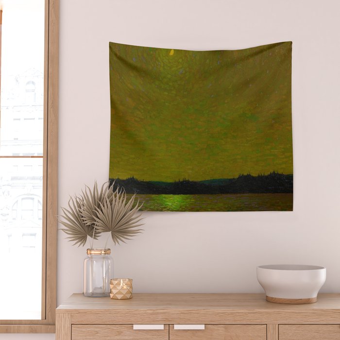 Tom Thomson Moonlight Canadian Landscape Artist Wall Tapestry Gallery Image 2