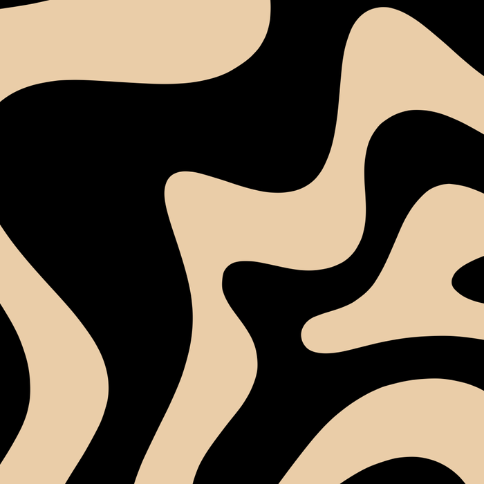 Retro Liquid Swirl Abstract Pattern in Black and Camel Coffee Mug Gallery Image 2