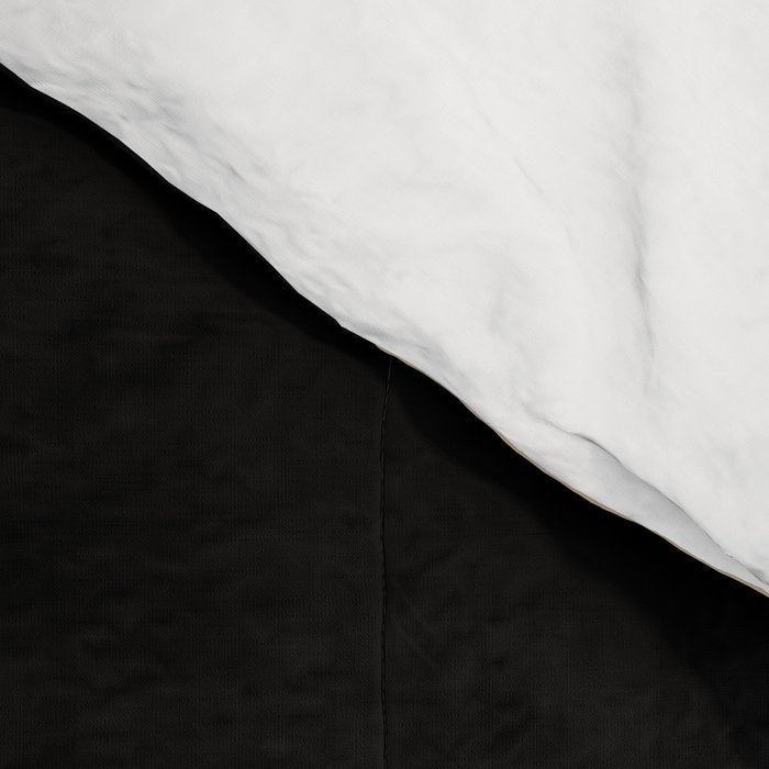 Retro Liquid Swirl Abstract Pattern in Black and Camel Comforter Gallery Image 4
