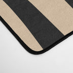 Retro Liquid Swirl Abstract Pattern in Black and Camel Desk Mat Gallery Image 4