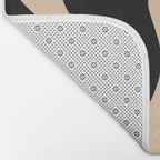 Retro Liquid Swirl Abstract Pattern in Black and Camel Bath Mat Gallery Image 2