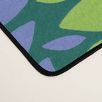 Folk Floral Blossoms in Turquoise Desk Mat Gallery Image 4