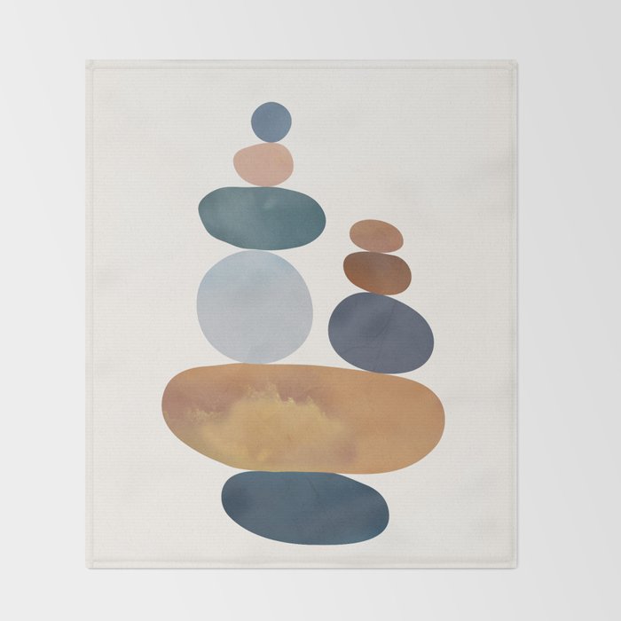 Balancing Stones 31 Throw Blanket Gallery Image 2