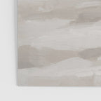Sands of Time II - Gray Stormy Clouds Beige Sandy Beach Coastal Ocean Abstract Nature Painting Poster Gallery Image 3
